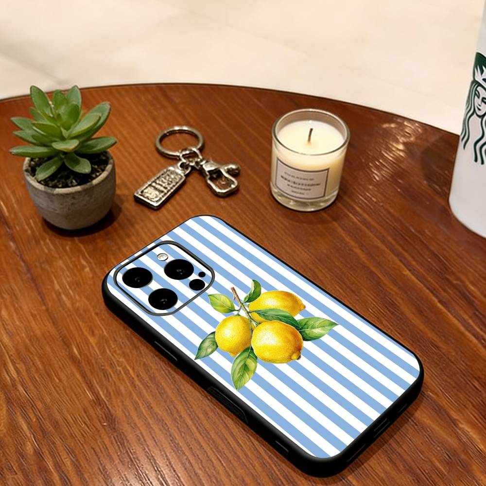 Минималистичный чехол для телефона с лимоном для iPhone 17, 16, 15, 14, 13, 12, 11 Plus, Pro Max, Другие Мягкий черный чехол