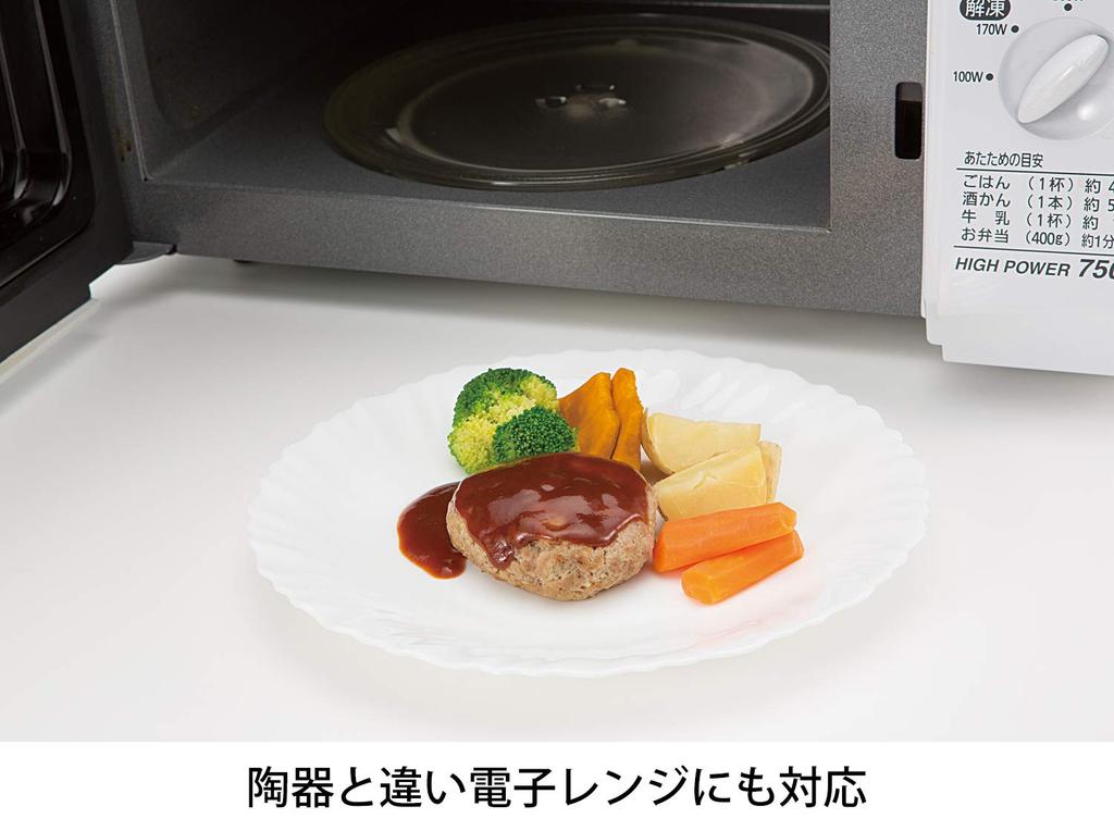 Iwaki Grand Fleur Pattern Large 25cm X Glass Microwave Plates, 5-Piece Set, Heat-Resistant Dishware, Safe, B22222-GF