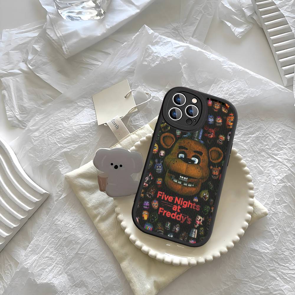 Амин Fnaf Five-nights-At-Freddys Чехол для телефона для iPhone 16 15 14 11 12 13 Pro Max Plus Задняя кожаная крышка