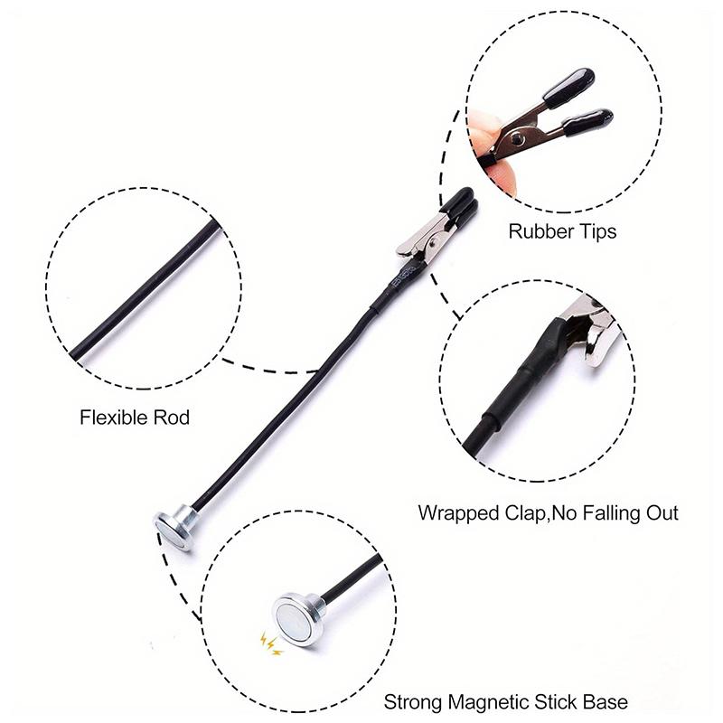 Подставка-держатель для покраски моделей с 10 магнитными зажимами-крокодилами, набор палочек, гибкие инструменты для моделирования для аэрографии, моделирования