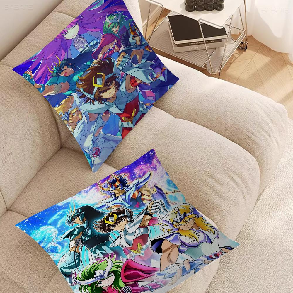 Saint Seiya 45*45cm Cushion Cover Pillow Cover Decor Pillowcase Home Pillowcase For Couch Pillow