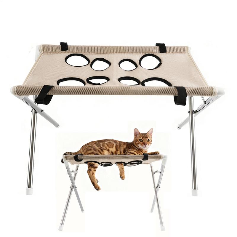 Portable Pet Grooming Bath Suspended Bed Frame With Brackets Breathable Washable Mesh Foldable Storage Pet Bath Drying Rack