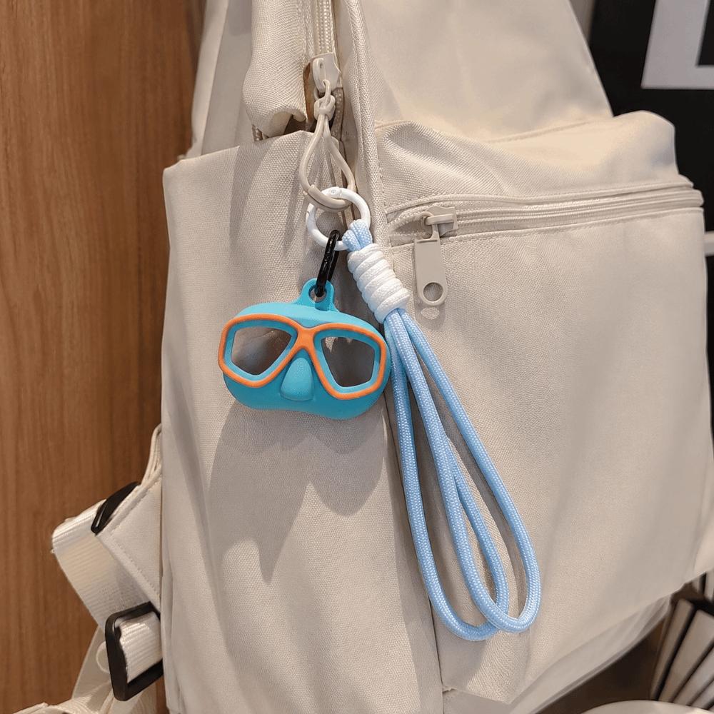 Mini Braided Rope Keyring Creative Bag Charm Delicate Diver Goggles Keychain Party Favor