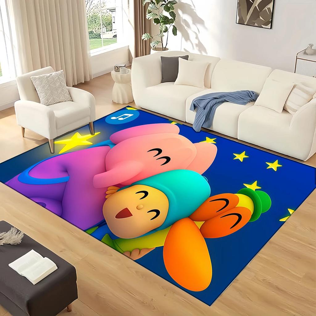 HD Забавный P-Pocoyo Мультфильм Элли Пато Ковер Коврик для Дома Гостиной Спальни Дивана Прихожей Декор, Детский Игровой Нескользящий Коврик