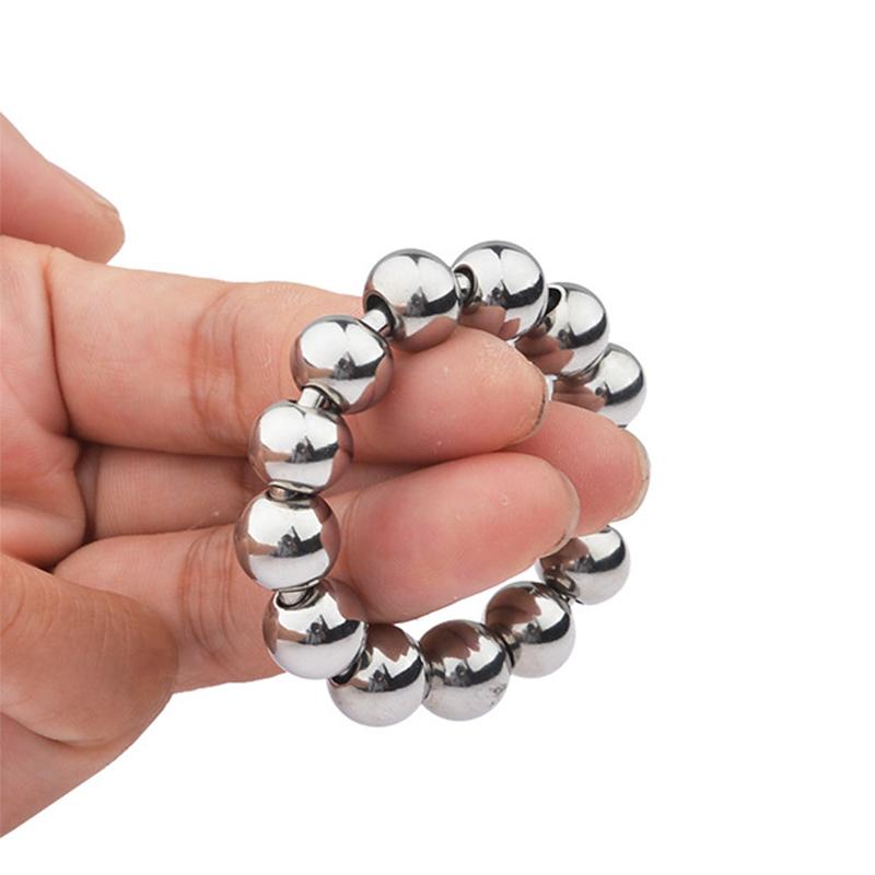 Новое кольцо для пениса из нержавеющей стали, секс-игрушки для мужчин, мужское кольцо для задержки эякуляции, кольцо для пениса из нержавеющей стали с 13 бусинами, стимулятор головки