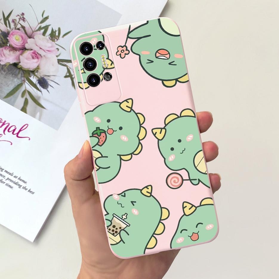 Чехол для Tecno Pova 2 LE7 LE7n Милый Мультяшный Динозавр Мягкий Силиконовый Чехол для Телефона Для Tecno Pova 2 Pova2 Задняя Крышка 6.9'' Сумки