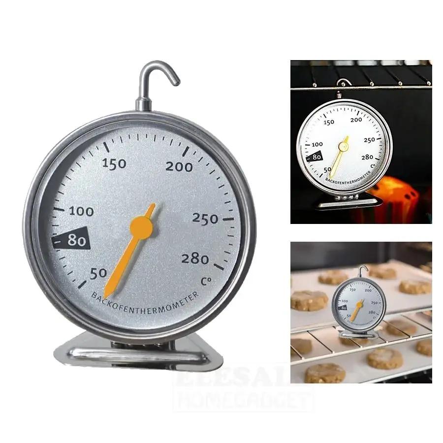 New Large Dial Hang or Stand Stainless Steel Oven Thermometer Baking BBQ Cooking Meat Food Temperature Measurement Kitchen Tools