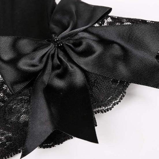 1 пара перчаток для свадебного платья, декор с бантом, сетчатые кружевные манжеты, перчатки для выступлений, аксессуары для свадебной вечеринки