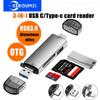 6-в-1 OTG Кардридер USB 3.0 на Type C Micro USB Адаптер Флеш-накопитель Умный кардридер для карт памяти TF Камера Mini SD Кардридер
