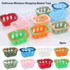 5pcs Mini Dollhouse Miniature Shopping Basket Plastic Kids Supermarket Tool  Doll House