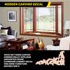 AEE4-4Pcs/Set Wood Carved Corner Onlay Applique Unpainted Frame Cupboard Cabinet Decal For Home Furniture Decoration