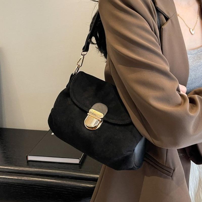 Advanced Commuting Trend Underarm Bag Small Autumn and Winter Bag Women's 2023 New Cross Body Small Bag Suede Shoulder Bag