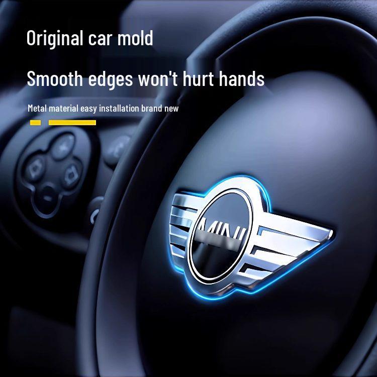 Металлическая наклейка-эмблема на руль BMW MINI для модификации интерьера