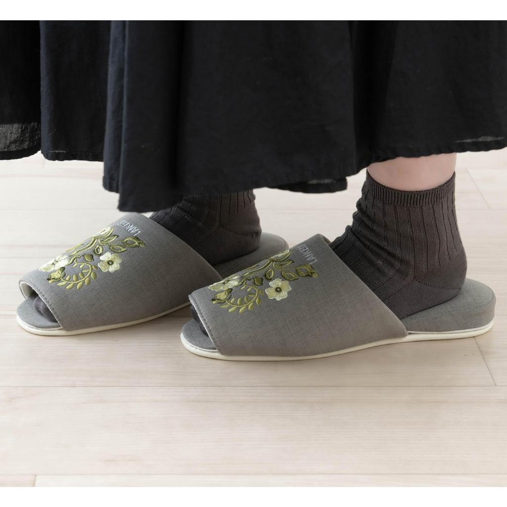 LANCETTI Senko Liguria Size 47171 Slippers, 23.5-25cm, Orange,