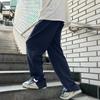 Мужские однотонные свободные спортивные штаны с широкими штанинами, мужские повседневные модные спортивные штаны