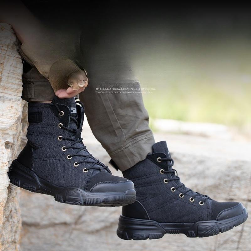 Рабочая обувь со стальным подноском, защитные ботинки, мужские нескользящие рабочие кроссовки, мужская защитная обувь, строительная обувь, защита от проколов, защитные боты