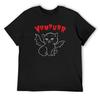 Милая кошка Vampurr Кот Летучая мышь Вампир Крылья с клыками Футболка хиппи одежда на заказ дизайнерские рубашки дизайнерская футболка мужская