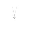 Necklace - Lotus Silver - LP3399-1/1 - Silver - Heart Pendant - Women