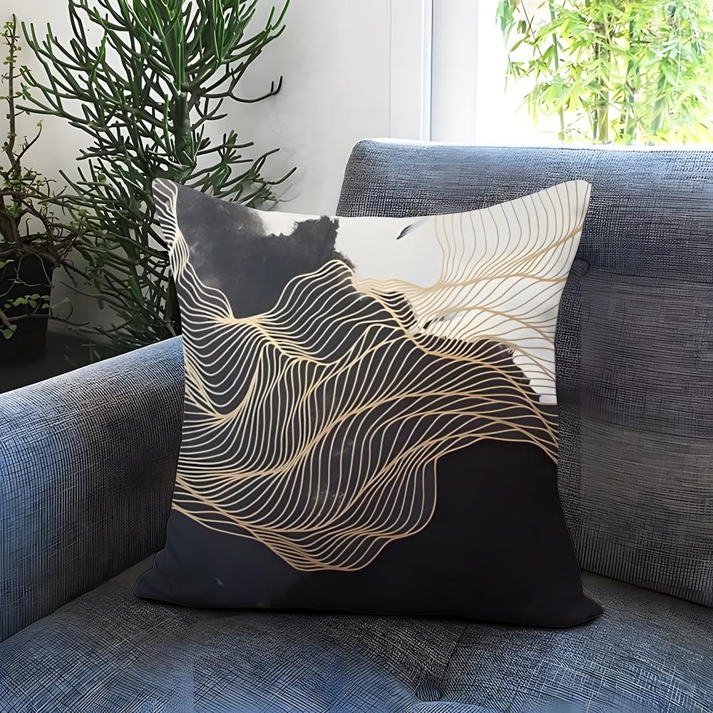 Abstract Texture Cushion Cover Comfortable Reversible Pillow Cover Ideal for Car Sofa Bedroom Beyond