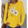 2025 Autumn & Winter Women's New Casual Crew Neck Long Sleeve Top 3D Flower Pattern