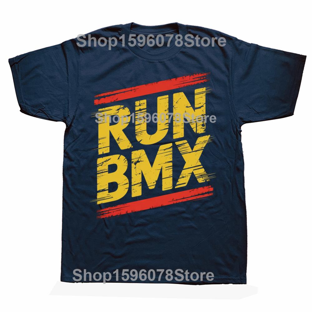 BMX Велосипед Гонки Подарок Беги BMX Графические Футболки Мужские Женские Мода Повседневная Футболка 100% Хлопок Свободная Оверсайз Футболка