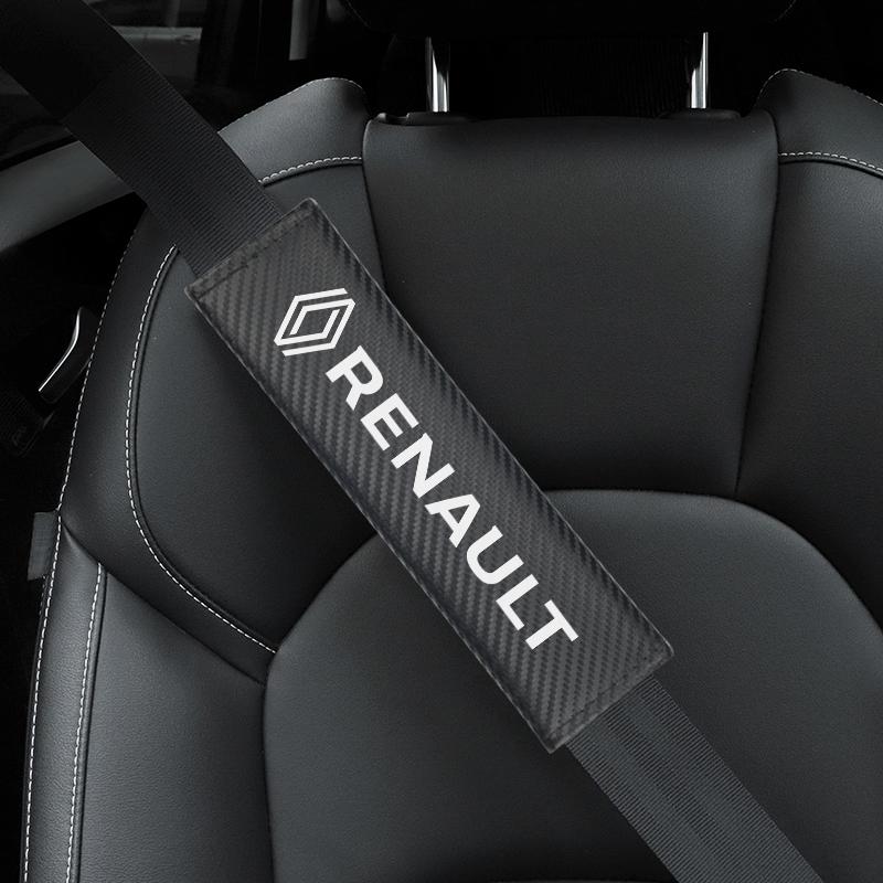 Для Renault Duster Captur Clio Logan Аксессуары 2 шт. Чехол на ремень безопасности автомобиля Хлопок Углеродное волокно Наплечники Защитный чехол
