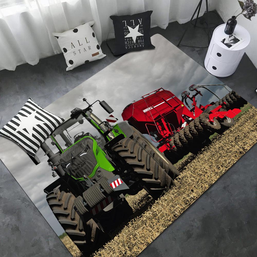 Сельскохозяйственный трактор Fendt Коврик для пола Прямоугольный Противоскользящий Домашний Мягкий Коврик для ванной Коврик для входной двери В помещении На улице Коврик для декора отеля