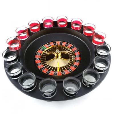 Поворотная тарелка для вина на 16 чашек, русская рулетка Royale, поставки казино Lucky Shot, игра для питья