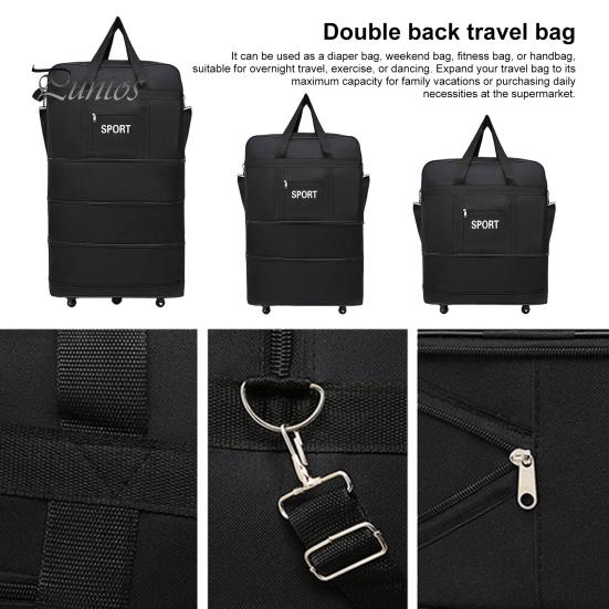 Дорожная сумка для багажа с несколькими отделениями, большая вместимость, водонепроницаемая, прочная, универсальная, расширяемая, на колесах