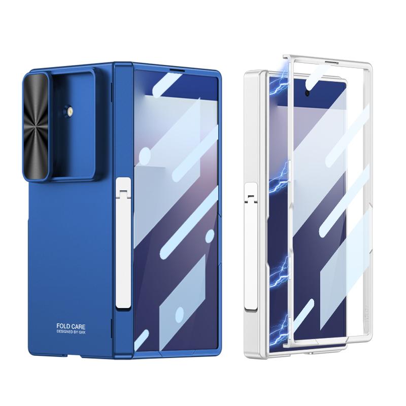 Slide Camera Magnetic Hinge protection Kickstand Full Body Case for Samsung Galaxy Z Fold7 Cover with Screen Glass Film