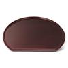 New Tray Tame Bisha Black with Vermilion Lacquerware Made In Japan J-kitchens 5-shaku (1.5-inch) Half-Moon Double-Sided (Tray) / Red, 45cm, (ABS