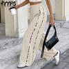 Women's Fashion Casual Leopard Print High Waist Trousers Pants & Capris