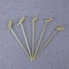 100pcs Household Kitchen & Bar Party Decoration Cocktail Picks Fruit Forks Bamboo Knot Skewers Stick