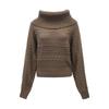 ONLY Women's High-Neck Drop-Shoulder Loose Knit Sweater