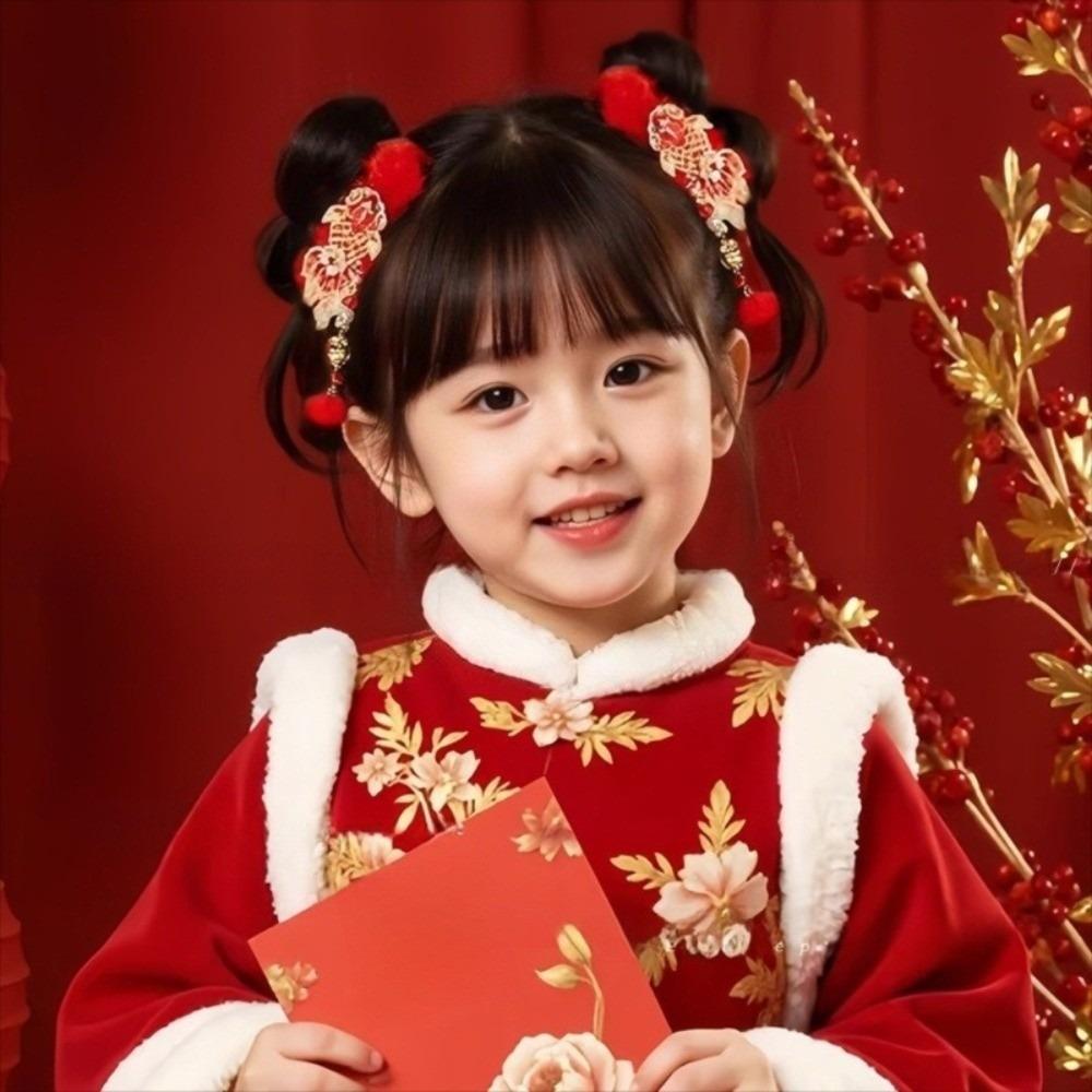 Traditional New Year Hair Ties Bow Children's Hair Ropes Celebration