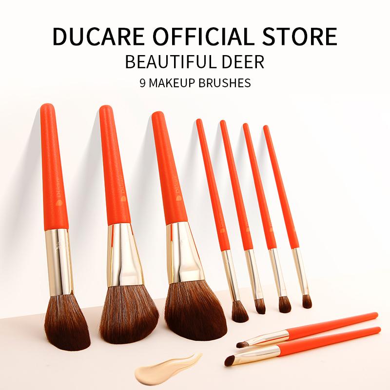 DUcare 9pcs Makeup Brushes Set Foundation Powder Blush Eyeshadow Concealer Lip Eye Make Up Brush Cosmetics Beauty Tools