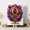 1pc Blanket Omega Psi Phi Print Design, Lightweight Blanket for Sofa, Bed- Soft &Warm, Gift for All Seasons like Christmas, Halloween