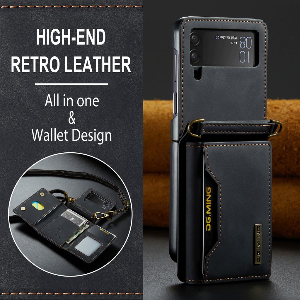 Чехол для мобильного телефона с функцией кошелька для Samsung Galaxy Z Flip 5 4 5G Flip4 Flip5 Flip3 Flip 3, защита от падения, слот для карт, чехол