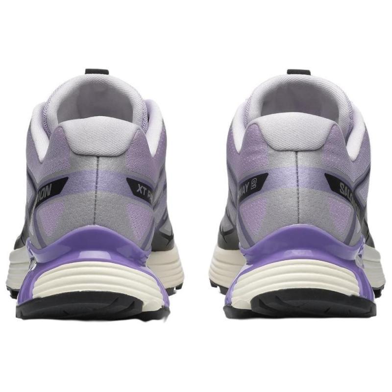 SALOMON XT Pathway Амортизирующие Кроссовки для Трейлраннинга Нескользящие Низкие Унисекс Фиолетово-Серебристые Кроссовки L47687100
