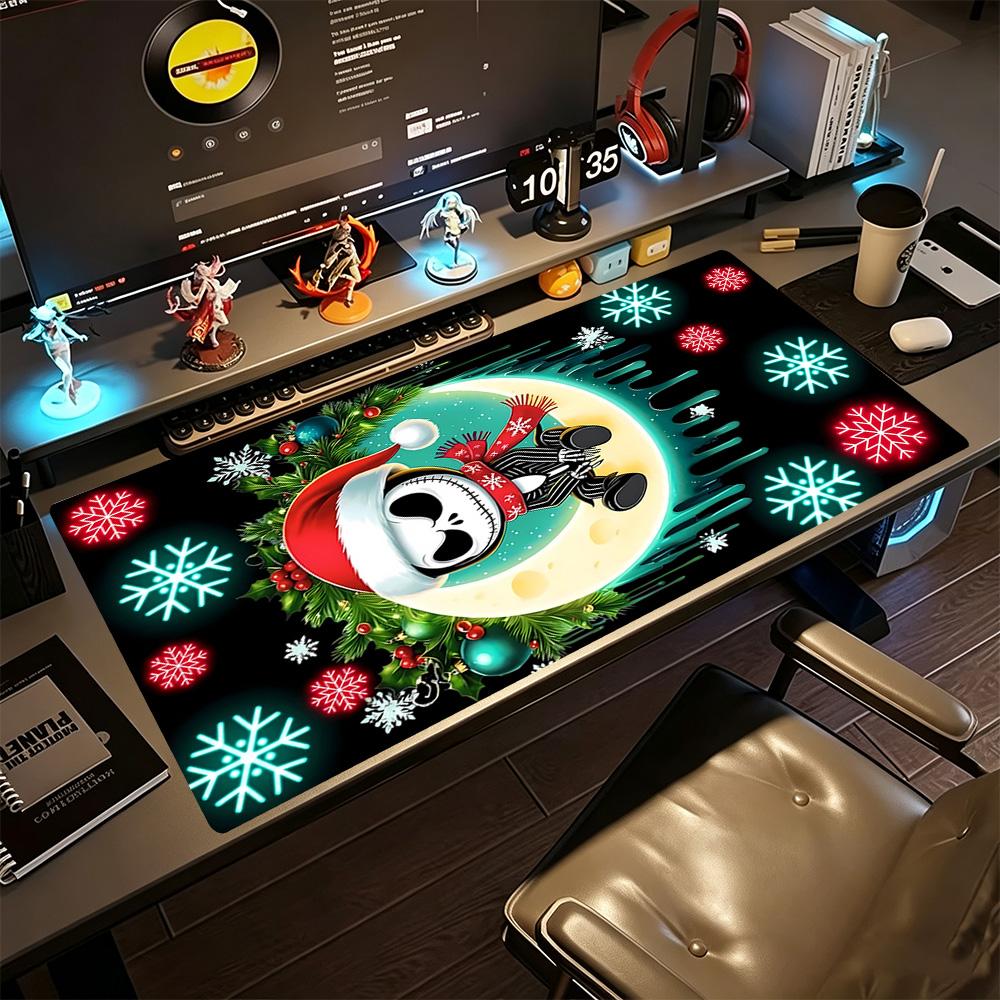 Jack Skellington Large Mouse Pad Keyboard Pad Office Mouse Mats Non-Slip Rubber Base Perfect Gift for Gamers And Professionals
