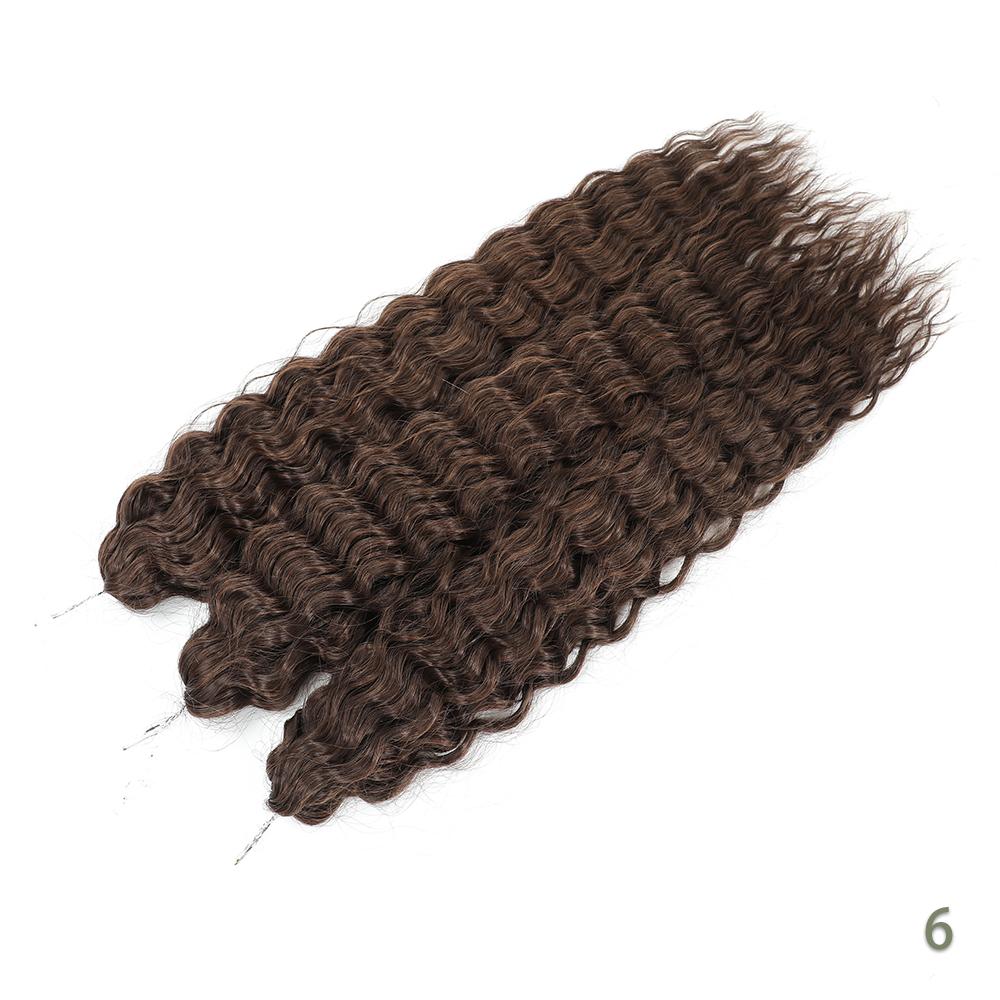 For Twist Crochet Synthetic High-Temp Machine Double Weft 22 Inches 300g 3Pcs/Lot#1B #4 BUG2 Water Wave Extensions Braid