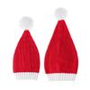 Santa Hat for Adults Kids Winter Knitted Christmas Hat Xmas Party Skull Cap with Pompom for Men Women