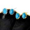 Женские серьги Lala Christie Turquoise 18K, 0,5 карата, Золото, le56-0027-yg