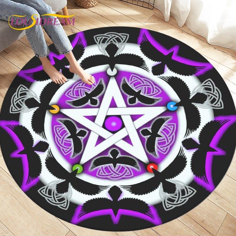 Коврик с рисунком Cardcaptor Sakura Magic Circle, круглые ковры, коврик для гостиной, детской комнаты, детские игровые нескользящие коврики