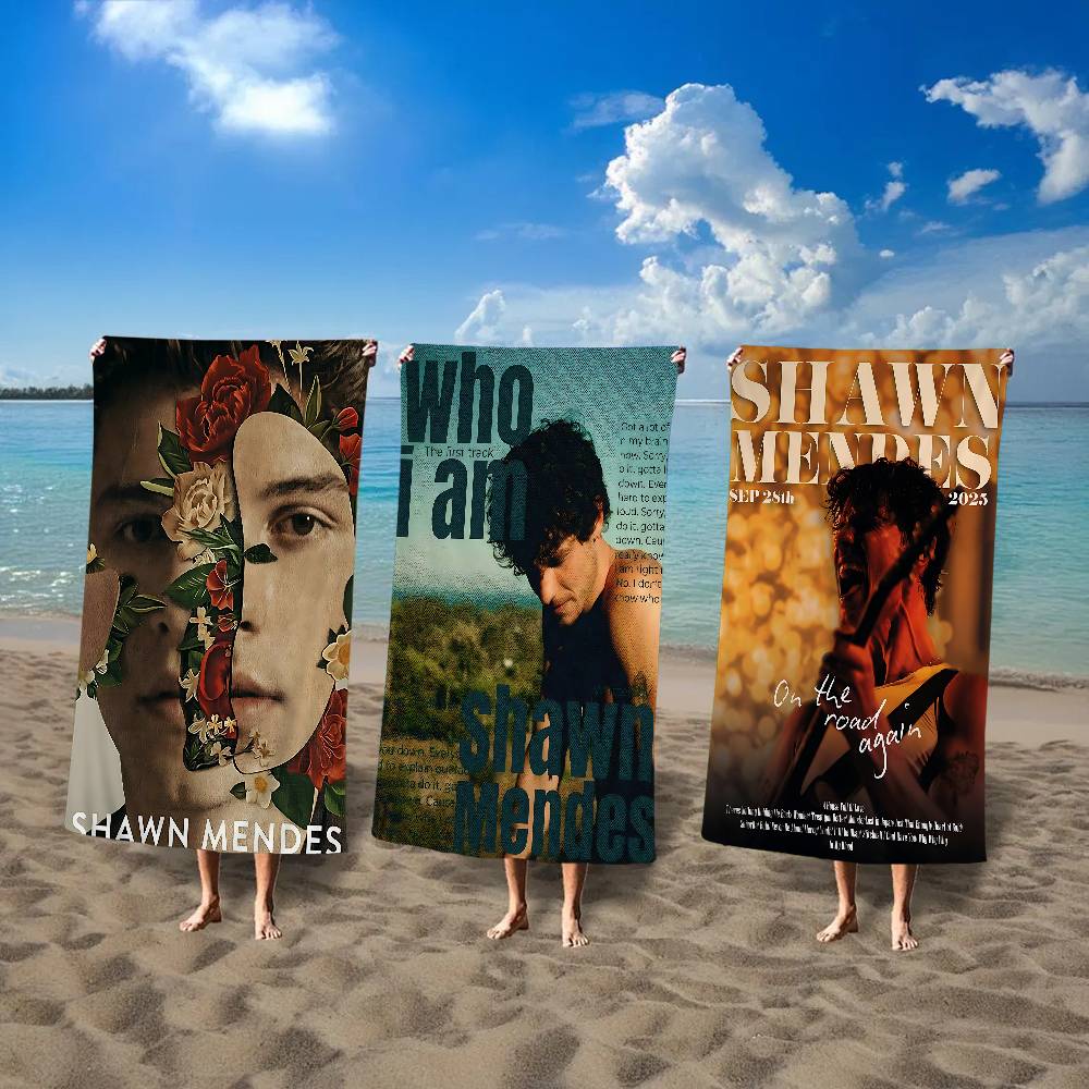 S-Shawn Mendes Popular Singer Microfiber Blanket Quick Drying Beach Towels Oversized Printing Super Absorbent Pool Towel