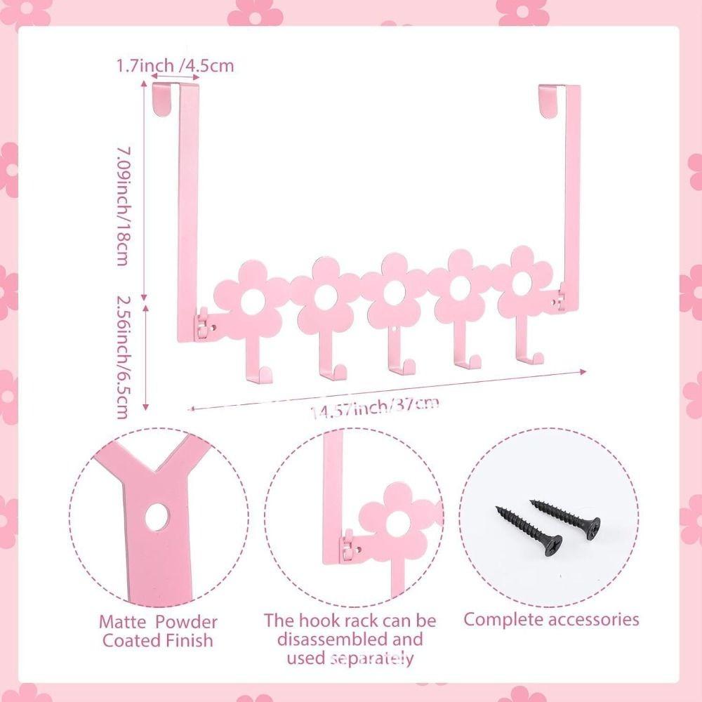 Heart-Shaped Over The Door Hooks Detachable Hooks Hanger Door Holder Organizer Bedroom