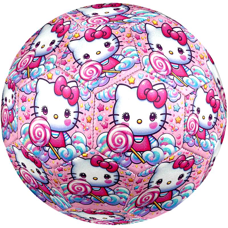 1pc Hello Kitty Pattern Football, Standard Size 5 Soccer Ball Stylish Sport Football for Competition Play and Training