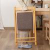 Fuji Boeki Folding Chair with Seat Cushion, Natural Wood, Lightweight, Fully Assembled, 43cm Wide X 53cm Deep X 70cm High, Natural Milan, 10881