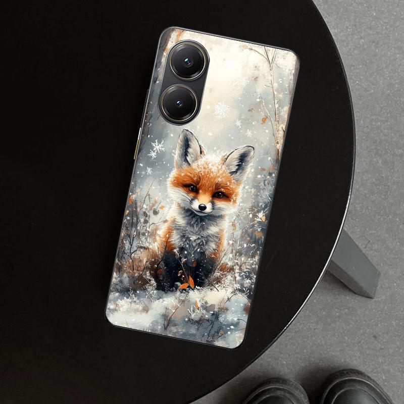Чехол для телефона с животным лисой для Xiaomi Poco X6 X5 X7 Pro F7 Ultra Redmi 15C 15 13C 13 12C 12 10C 10 10A 9C 9A 9T 9 Coque Poco X6