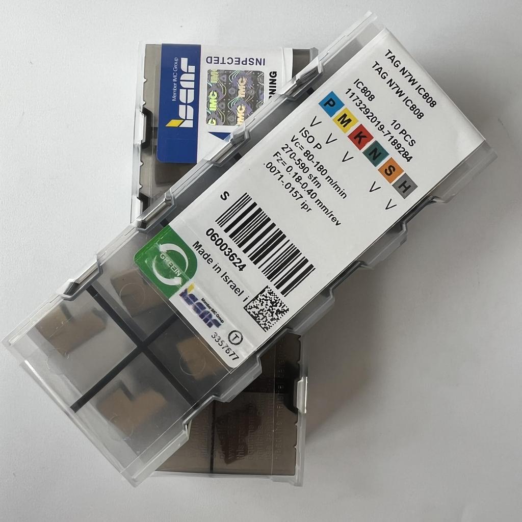 ISCAR / TAGN7W IC808 / Промышленные сменные твердосплавные пластины 10 шт.